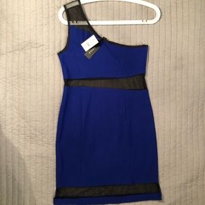 Sexy One Shoulder Sheer Mini Dress (NEW)